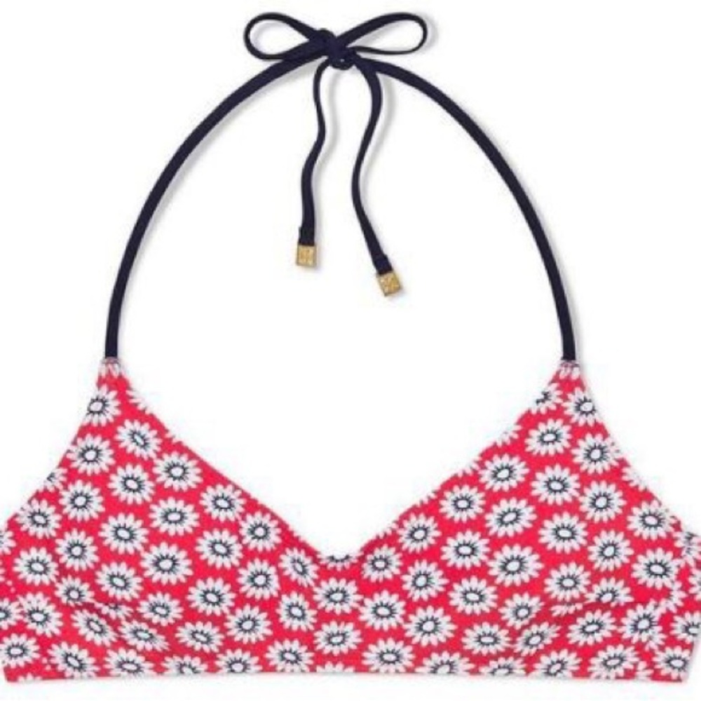 Tory Burch Red Floral Bikini‎ Top